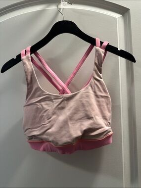 lululemon athletica Light Pink Crossback Sports Bra with Pink Underband